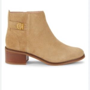 Cole Haan Holis Suede Block Heels Booties Size 8